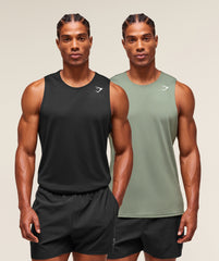 Everyday Performance Tank 2 Pack - Unit Green/Black