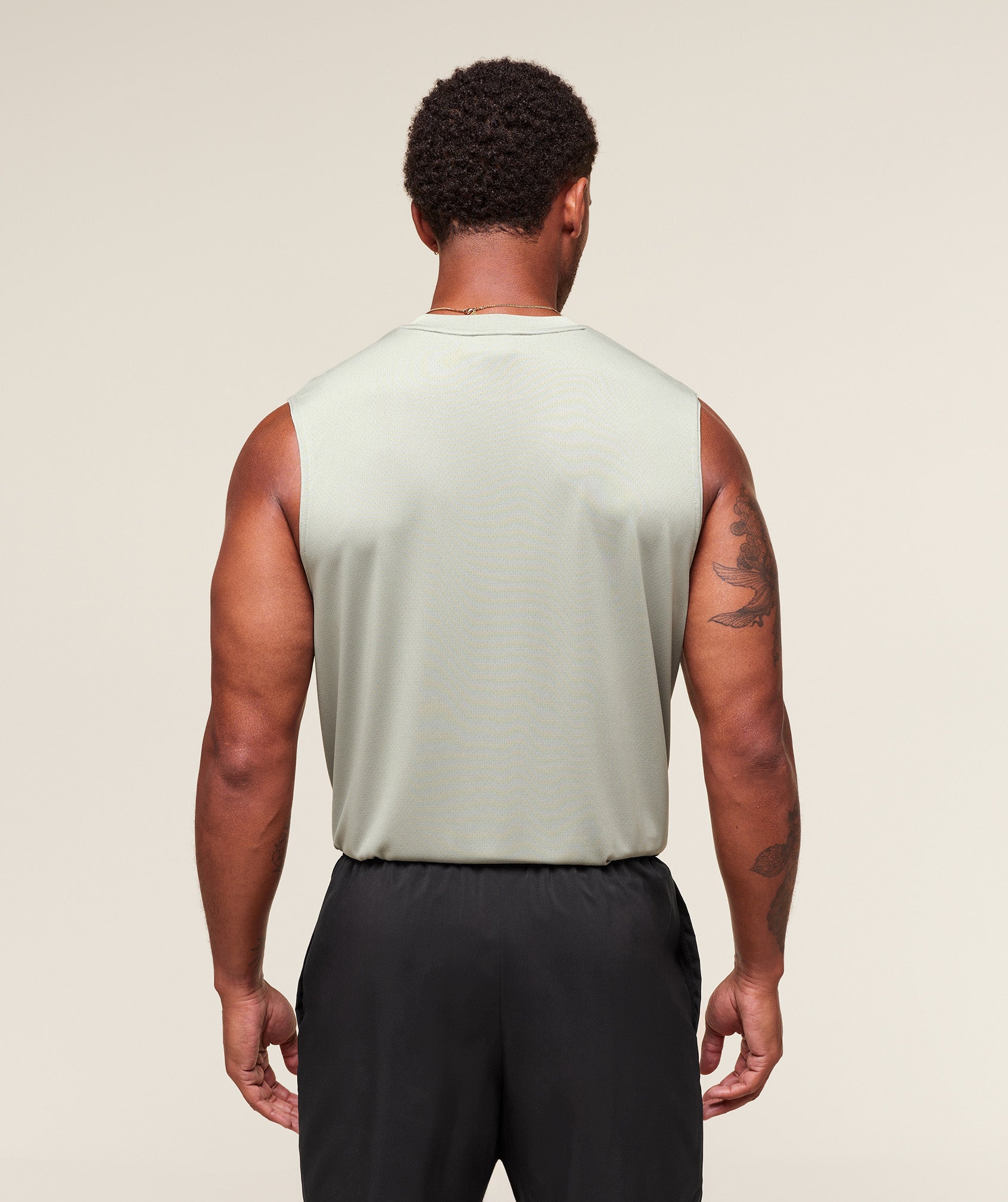 Oversized Performance Tank - Stone Grey