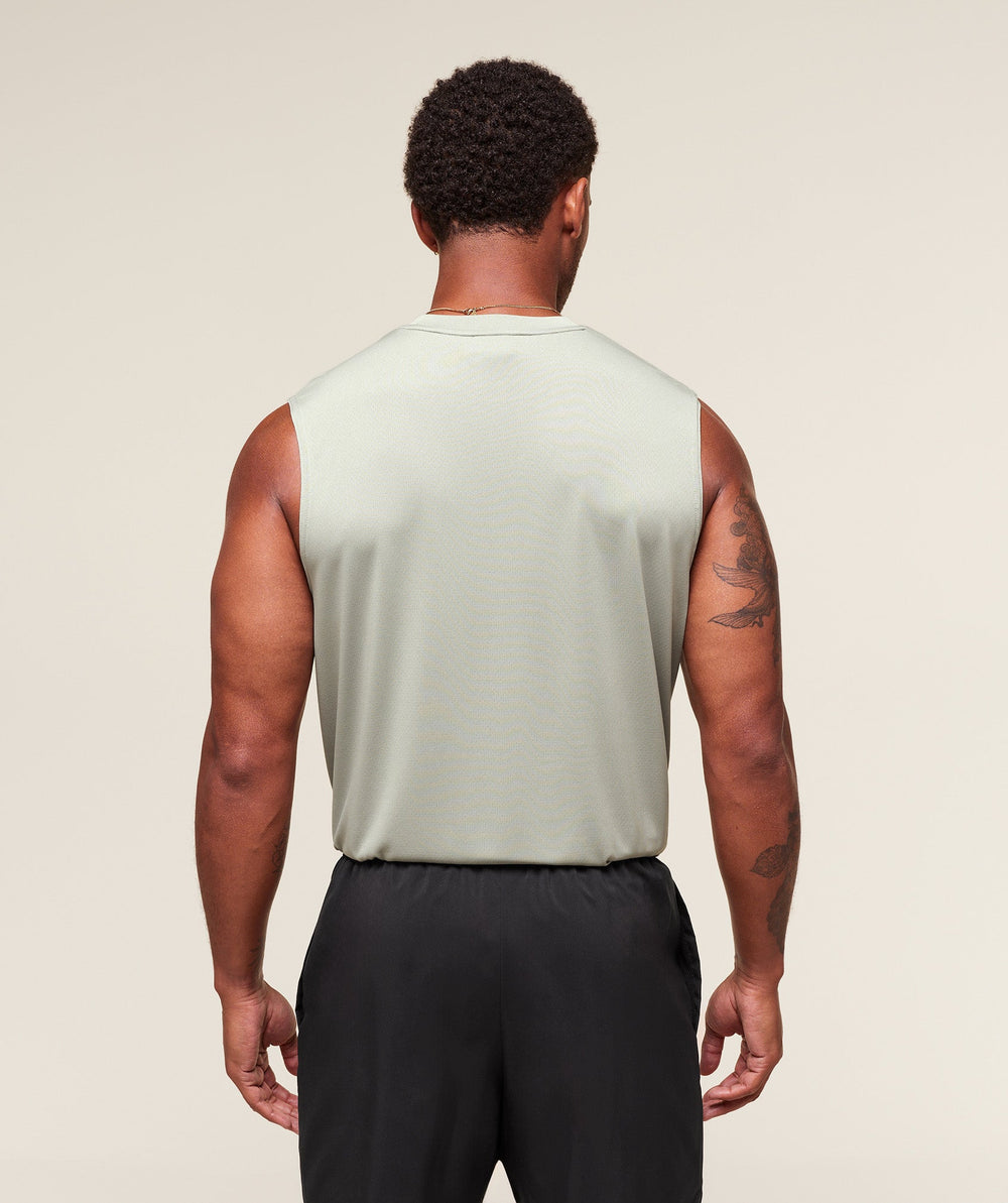 Oversized Performance Tank - Stone Grey