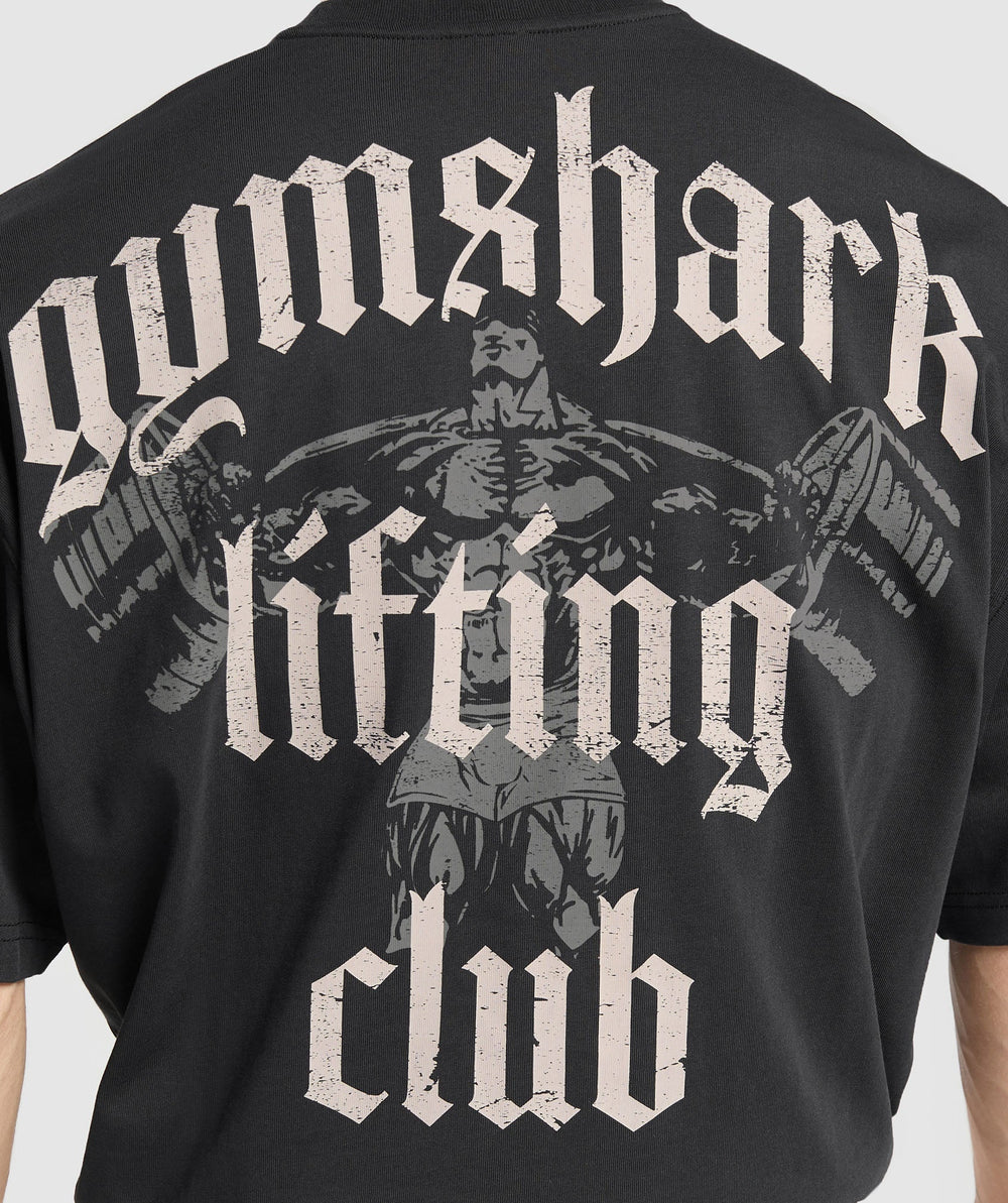 Lifting Club T-Shirt - Black/Light Grey
