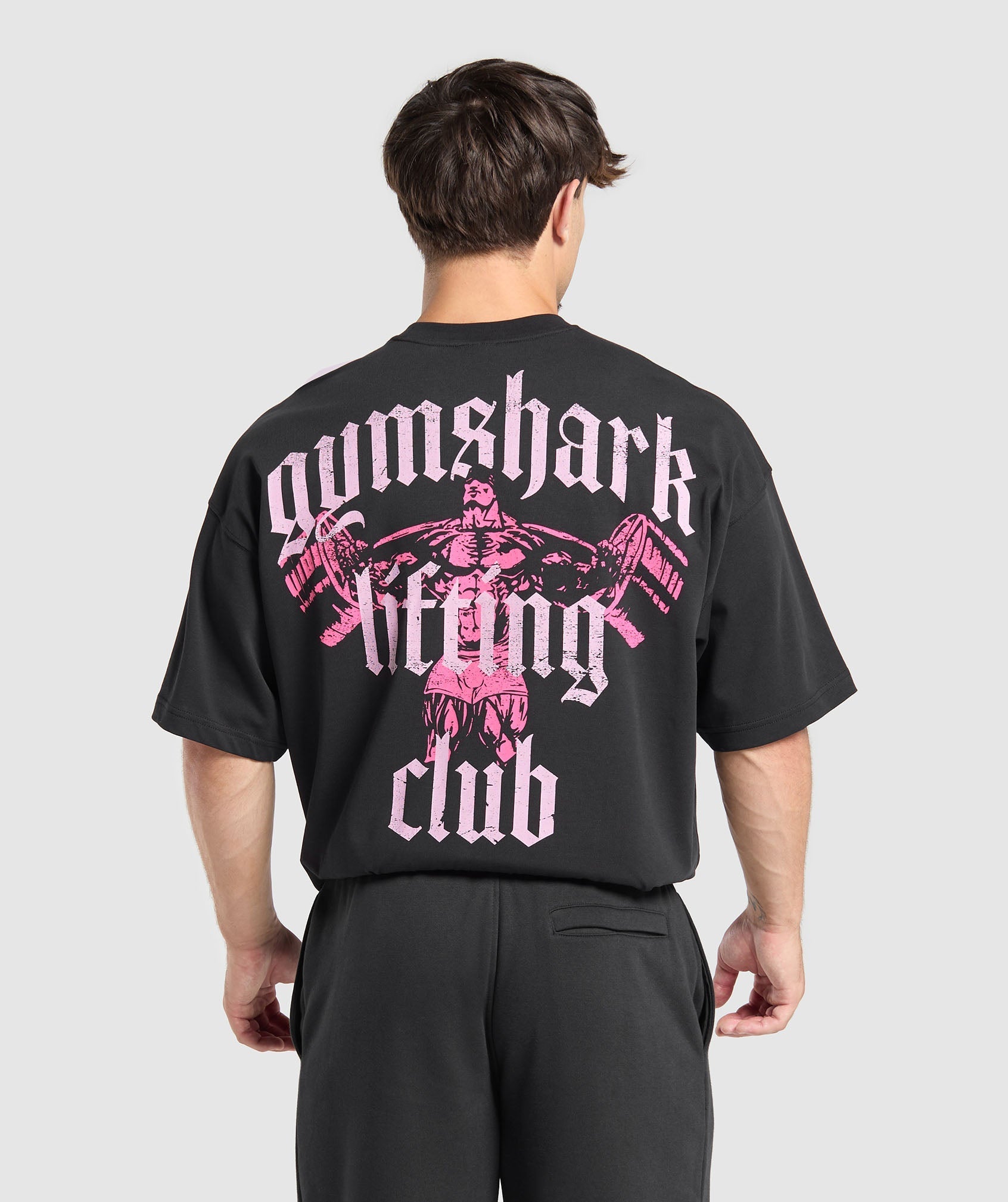 Lifting Club T-Shirt - Black/Dolly Pink