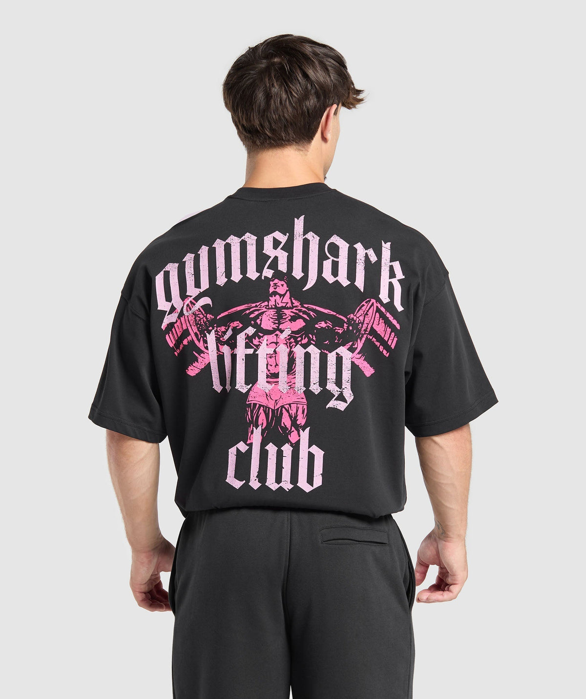 Lifting Club T-Shirt - Black/Dolly Pink