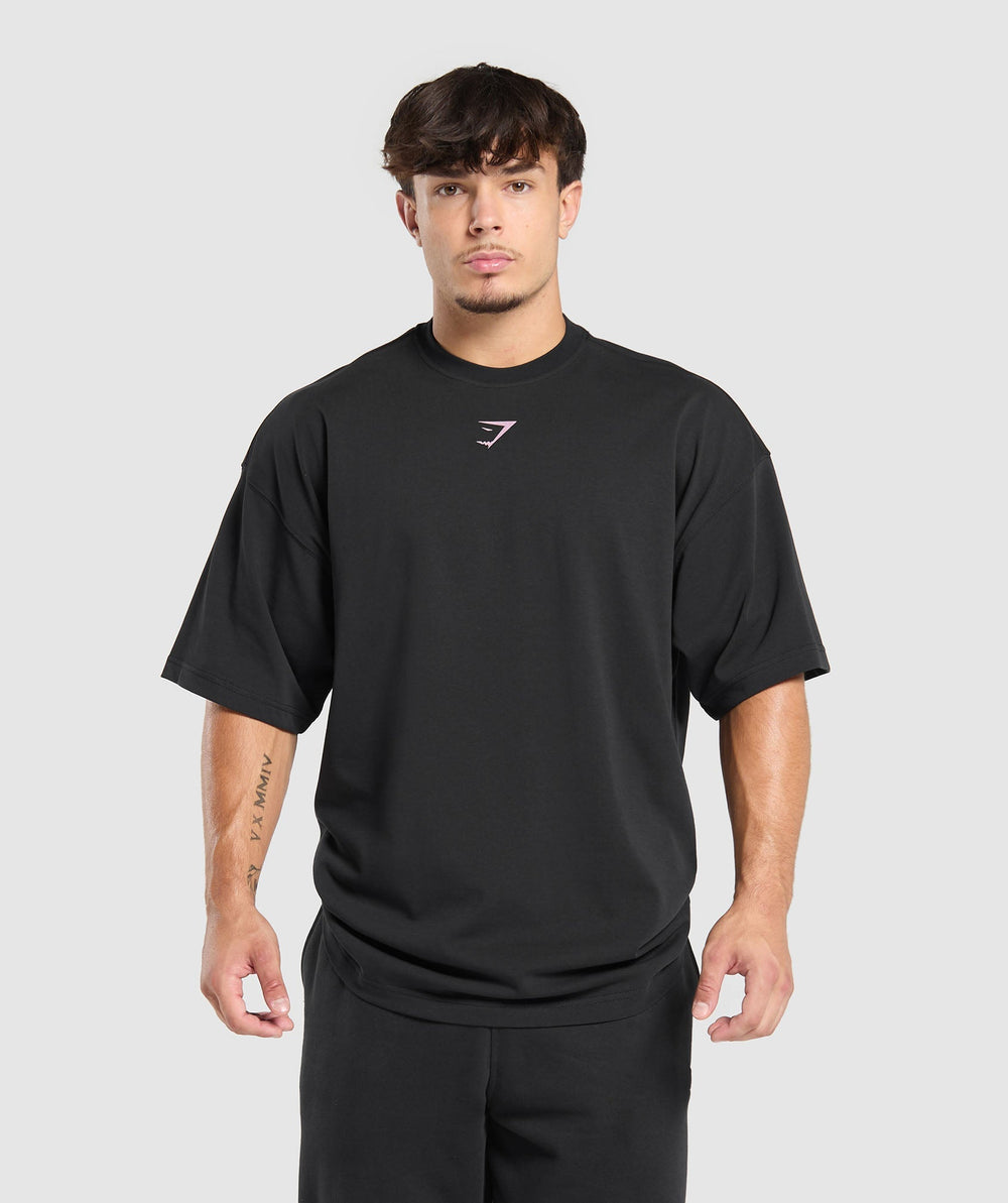 Lifting Club T-Shirt - Black/Dolly Pink