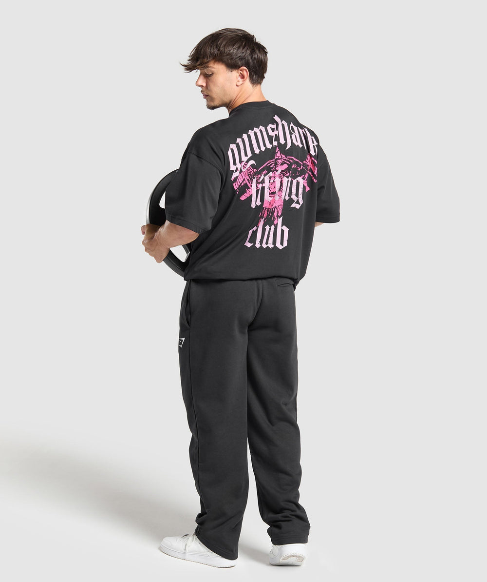 Lifting Club T-Shirt - Black/Dolly Pink
