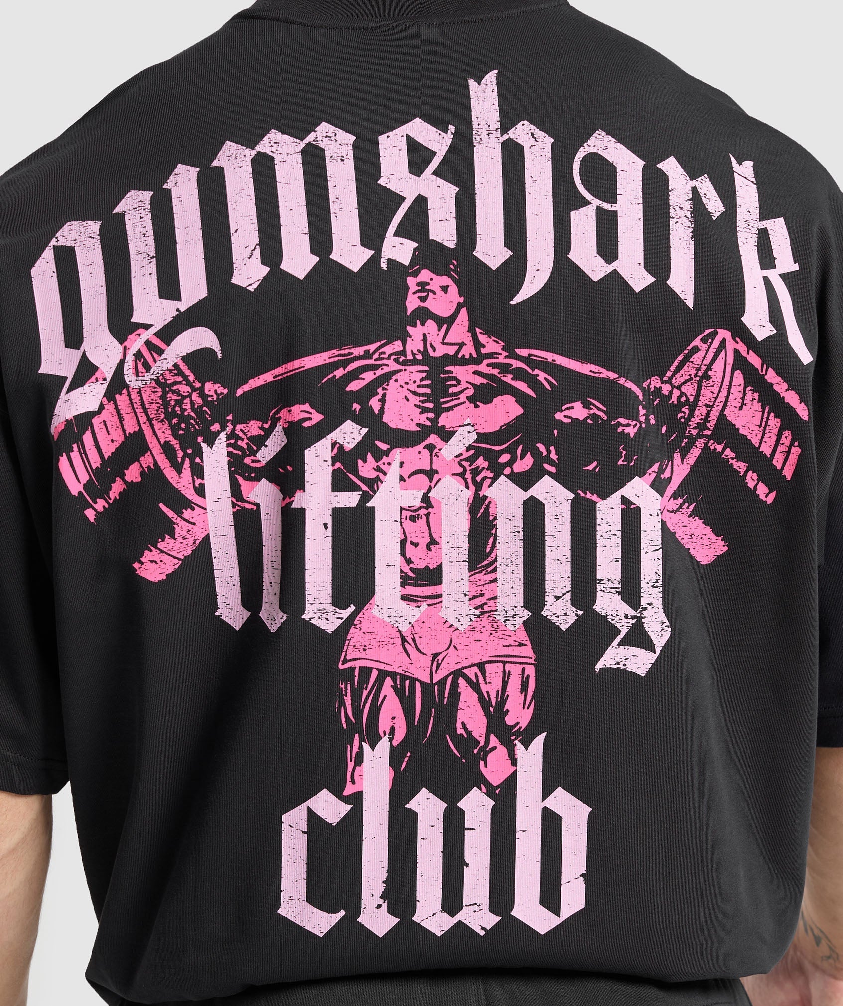 Lifting Club T-Shirt - Black/Dolly Pink