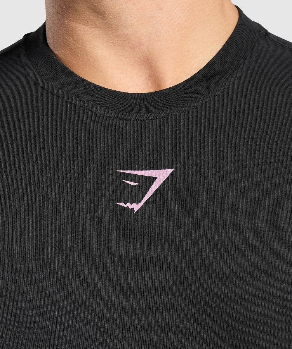 Lifting Club T-Shirt - Black/Dolly Pink