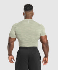 Geo Animal Seamless T-Shirt - Chalk Green/Unit Green
