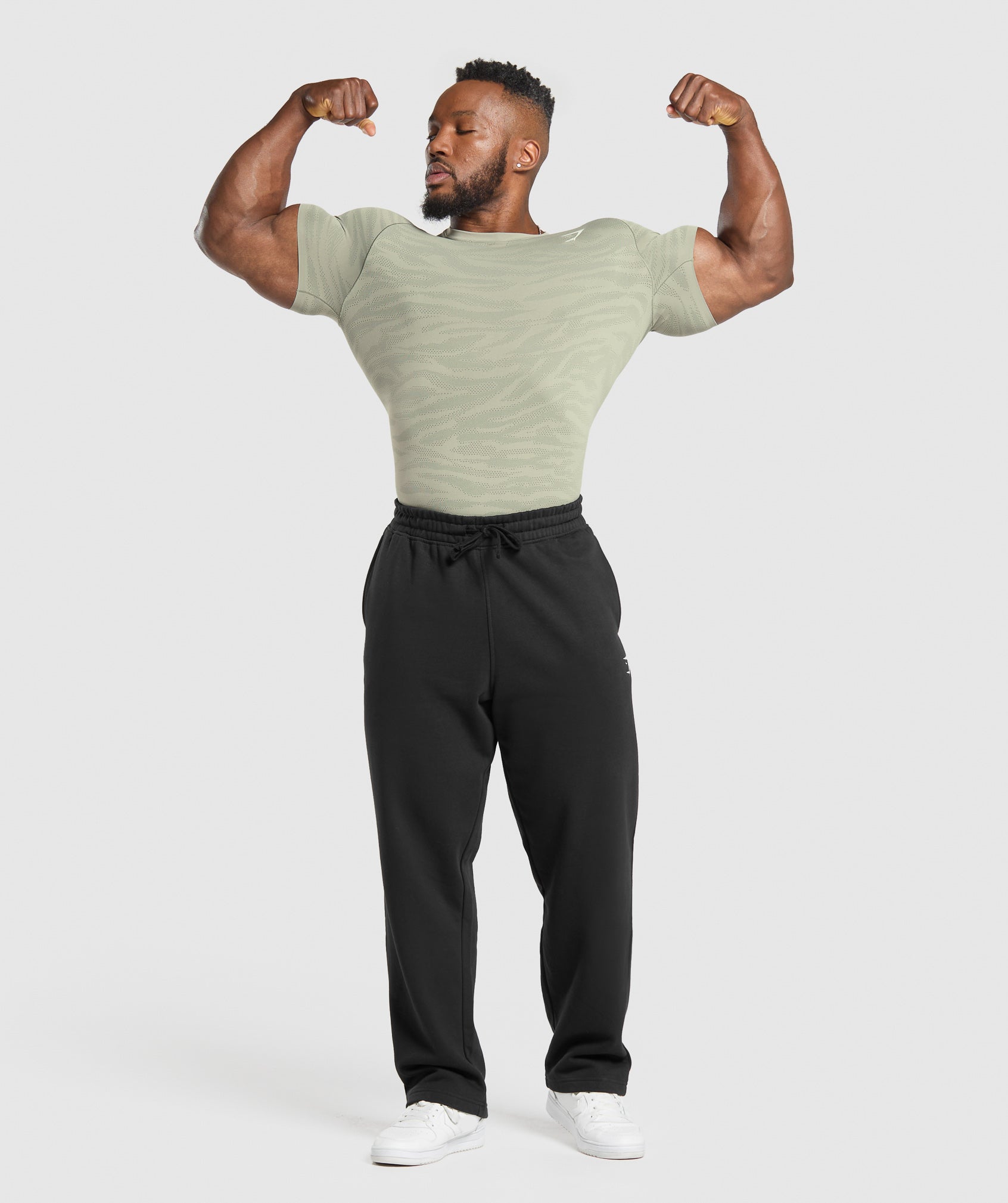 Geo Animal Seamless T-Shirt - Chalk Green/Unit Green