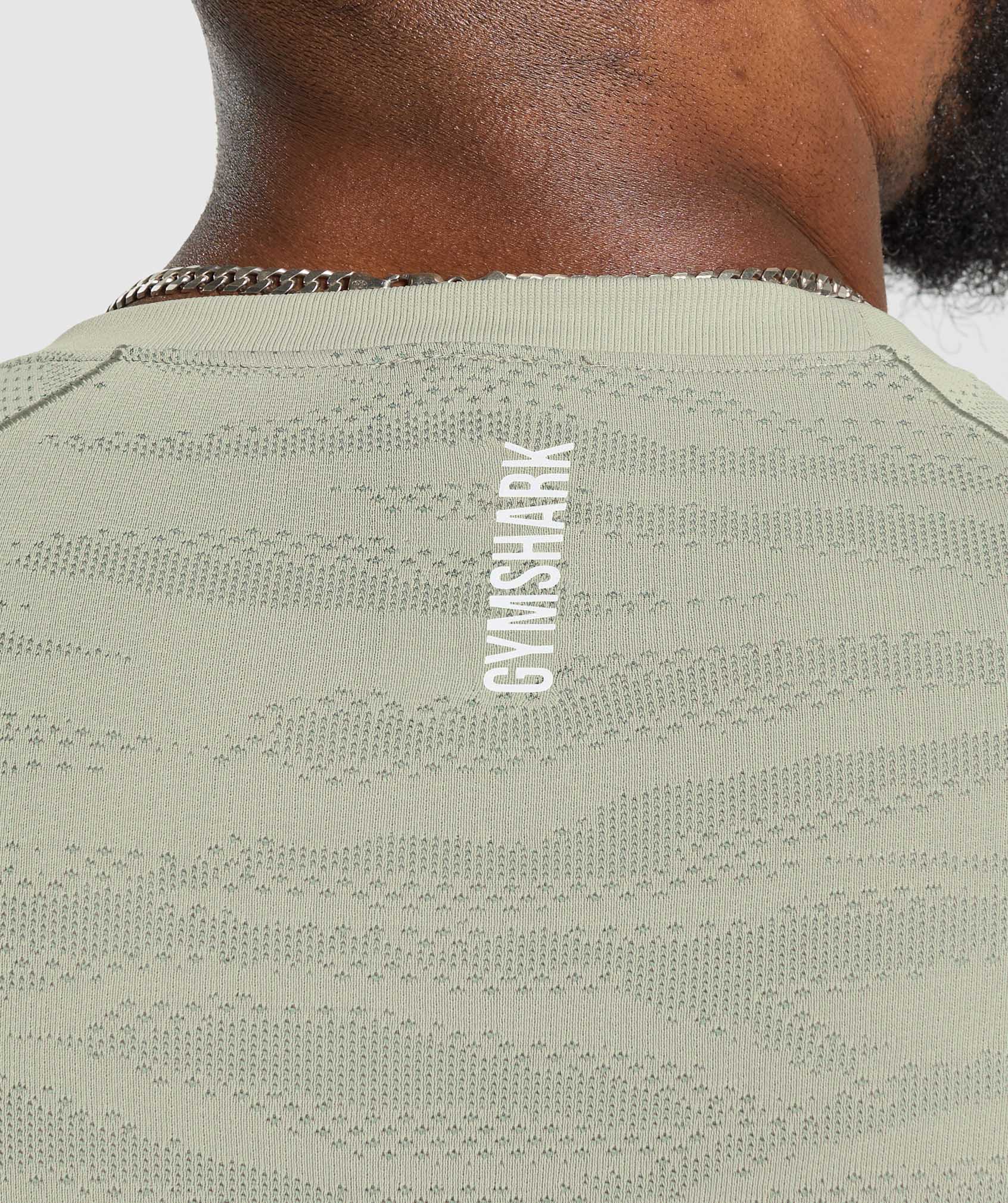 Geo Animal Seamless T-Shirt - Chalk Green/Unit Green