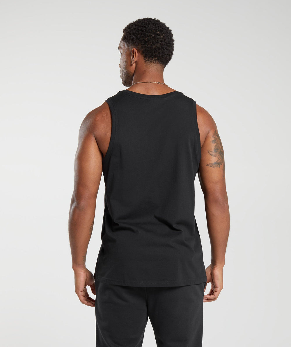 Crest Cotton Tank - Black
