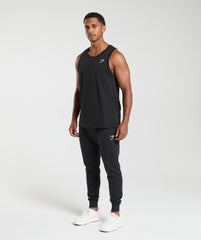 Crest Cotton Tank - Black