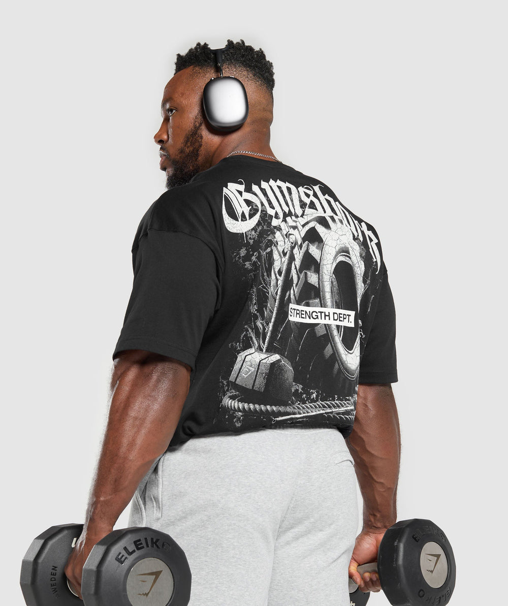Tyre Graphic T-Shirt - Black