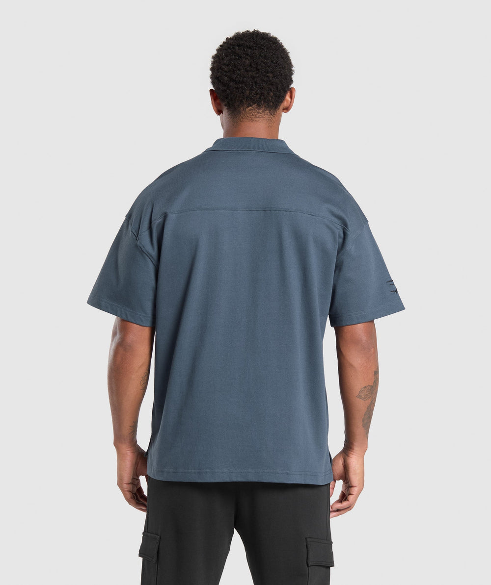 Short Sleeve Polo - Cargo Blue