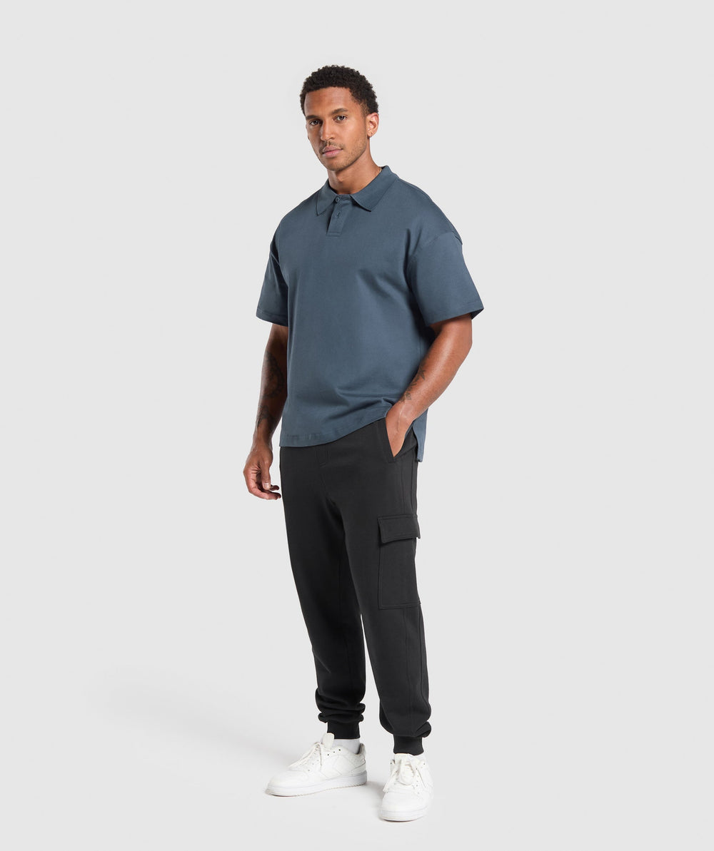 Short Sleeve Polo - Cargo Blue