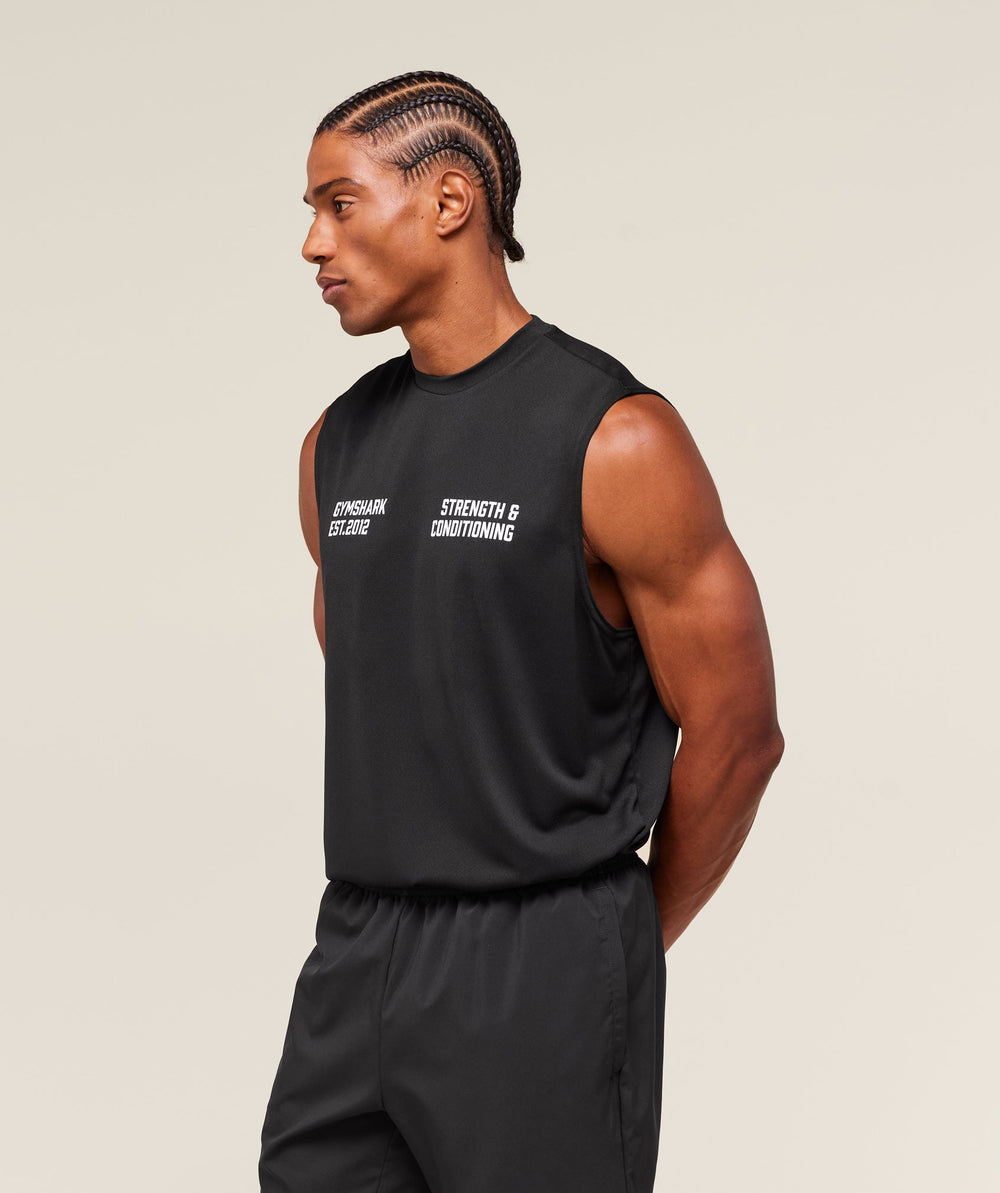 S&C Graphic Cut Off Tank - Black