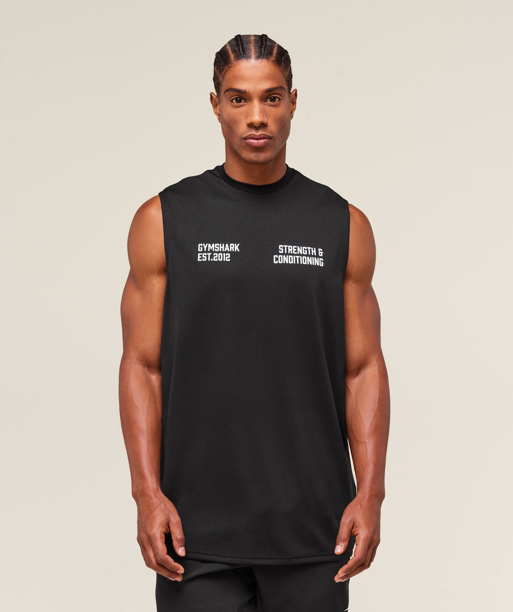 S&C Graphic Cut Off Tank - Black