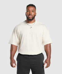 Lifting Club T-Shirt - Oat White/Classic Green