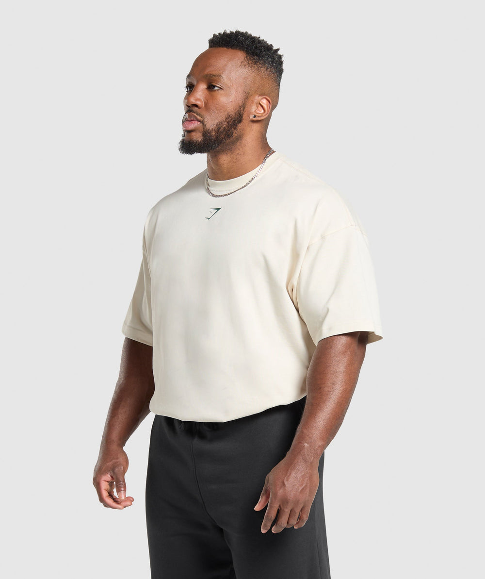 Lifting Club T-Shirt - Oat White/Classic Green