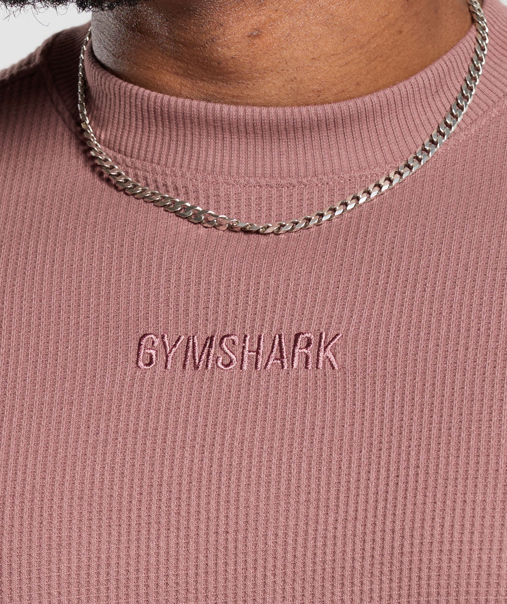 Waffle Oversized T-Shirt - Brick Brown