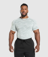 Geo Animal Seamless T-Shirt - Cool Blue/Cargo Blue