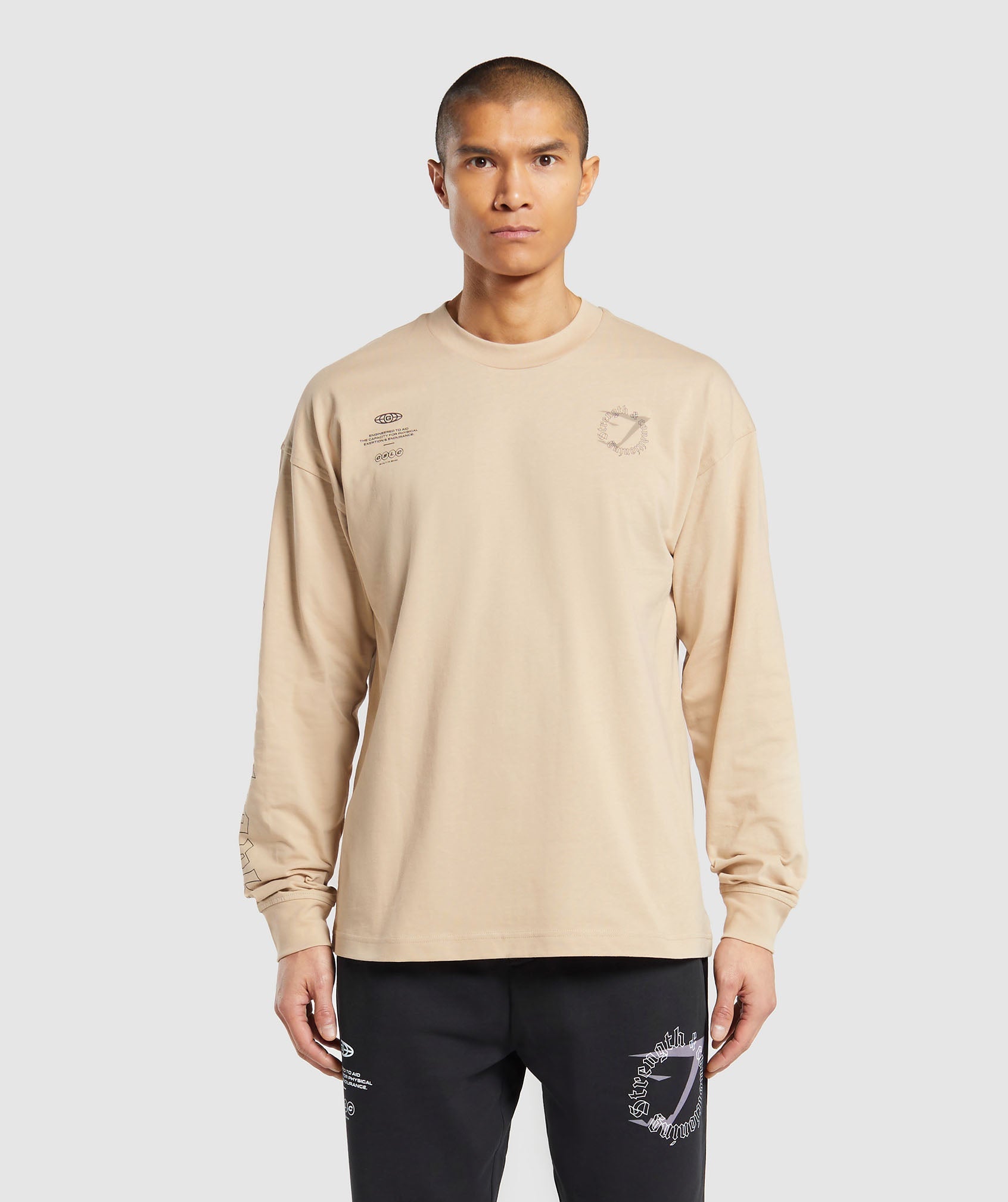 Strength and Conditioning Long Sleeve T-Shirt - Vanilla Beige
