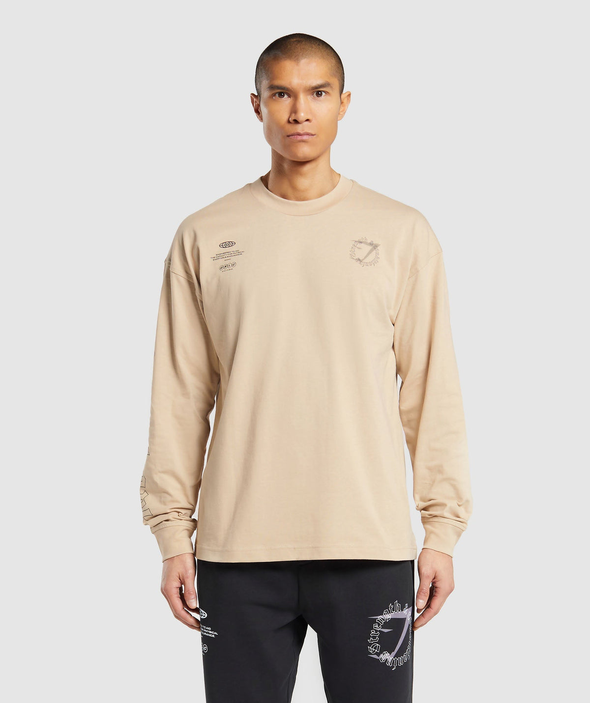 Strength and Conditioning Long Sleeve T-Shirt - Vanilla Beige