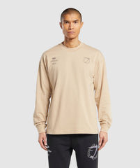 Strength and Conditioning Long Sleeve T-Shirt - Vanilla Beige