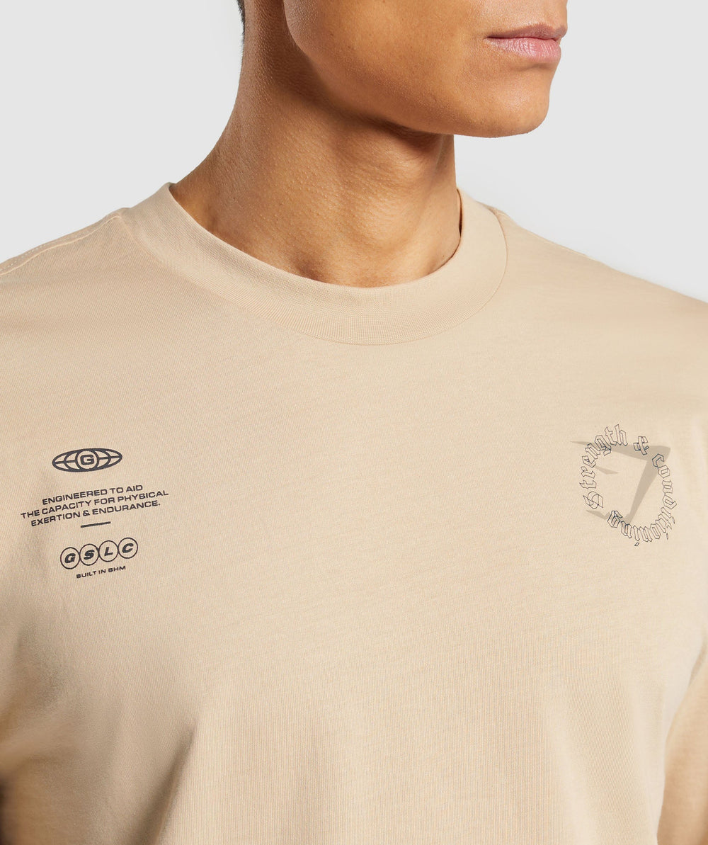 Strength and Conditioning Long Sleeve T-Shirt - Vanilla Beige