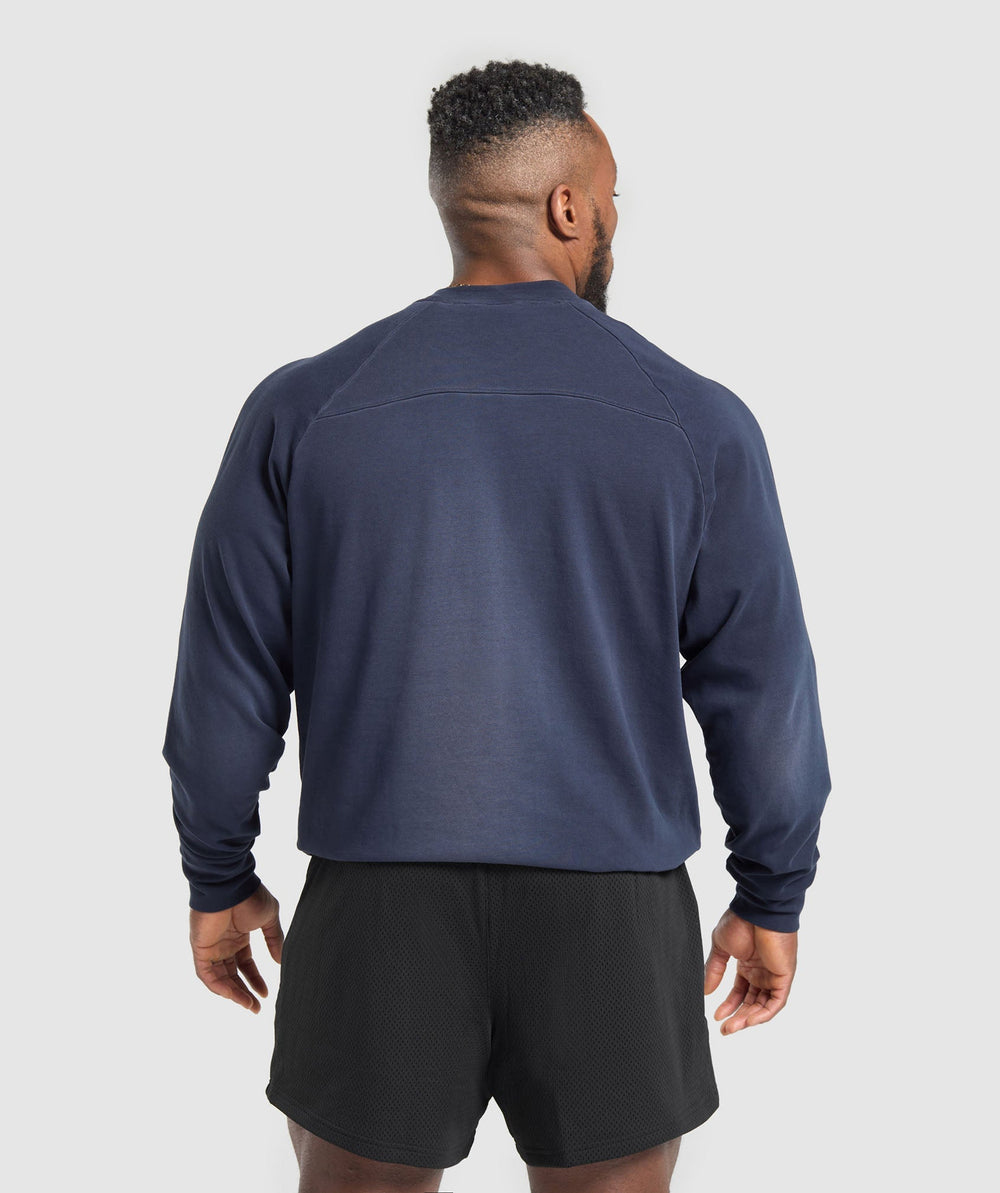 Heavyweight Long Sleeve T-Shirt  - Heavy Blue/Wash