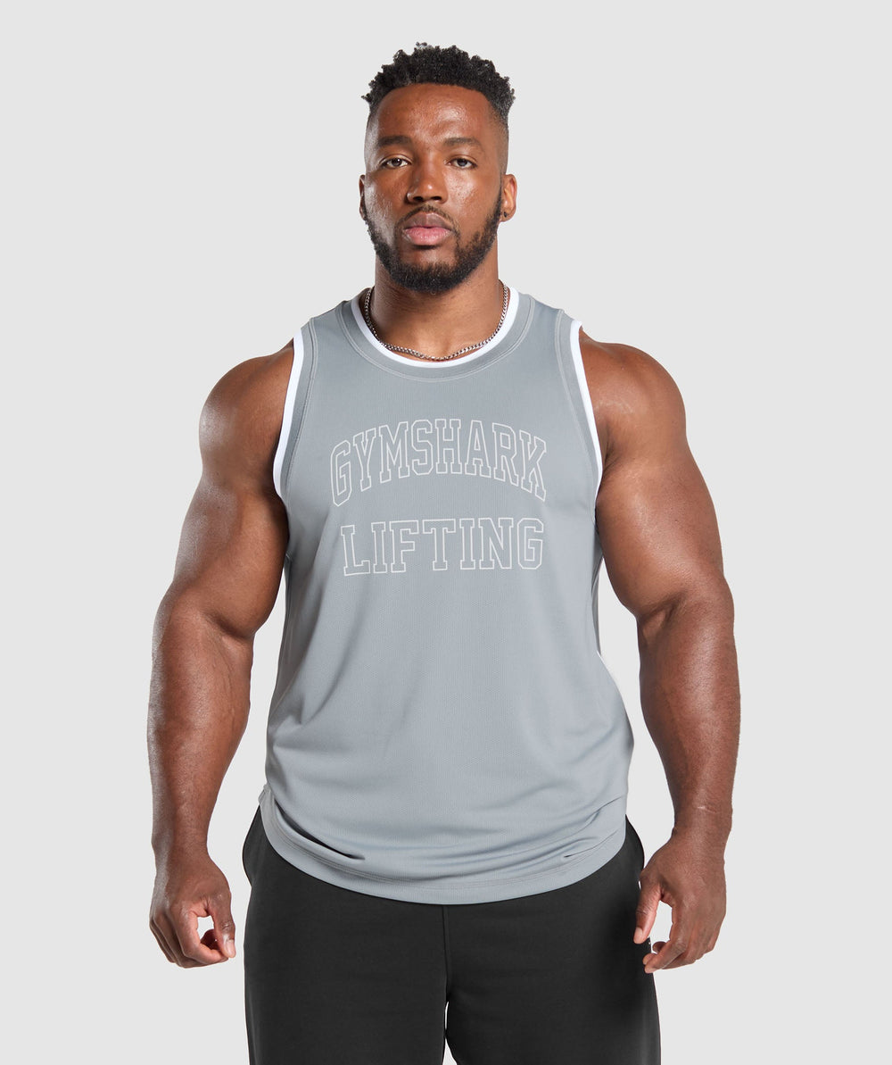 Mesh Tank - Denim Grey
