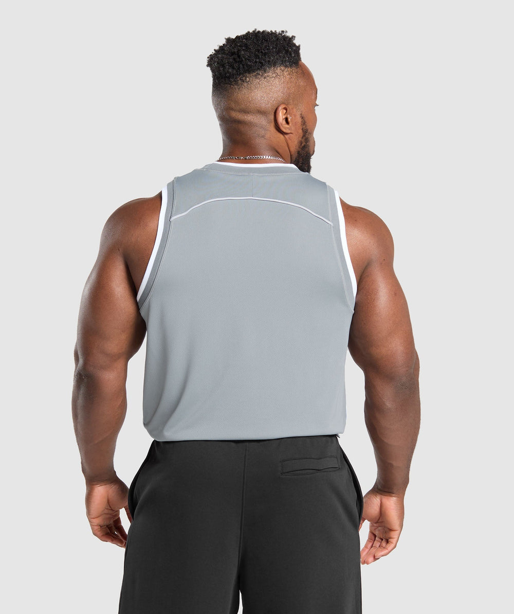 Mesh Tank - Denim Grey