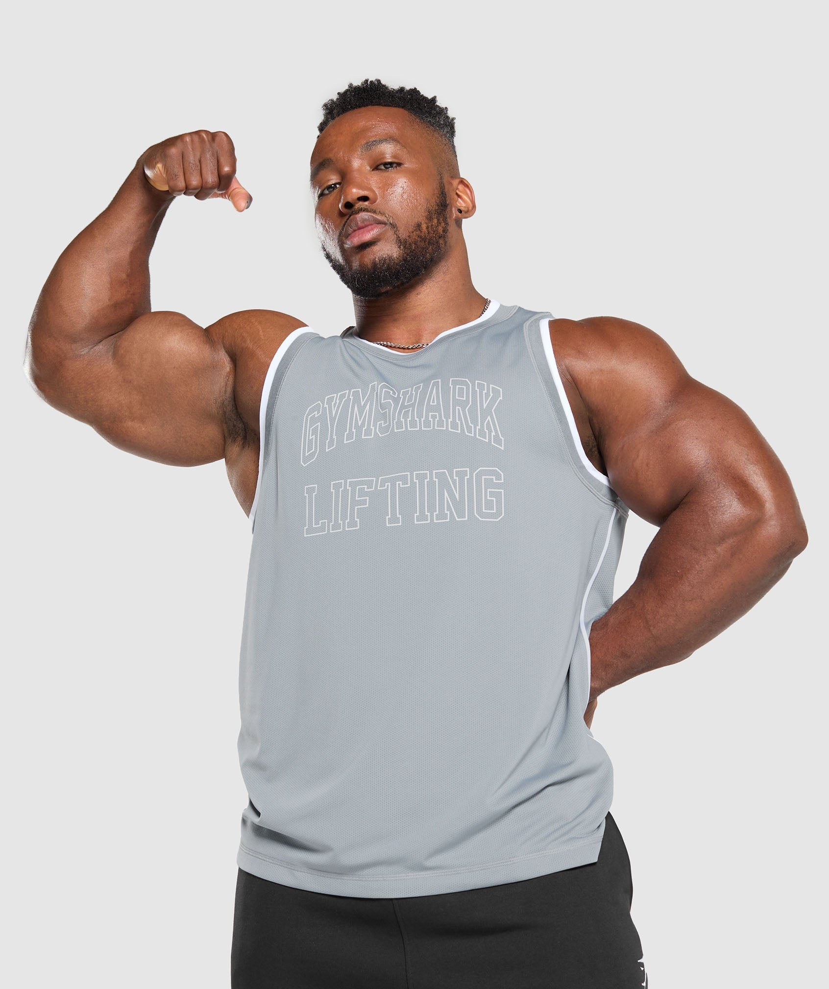 Mesh Tank - Denim Grey