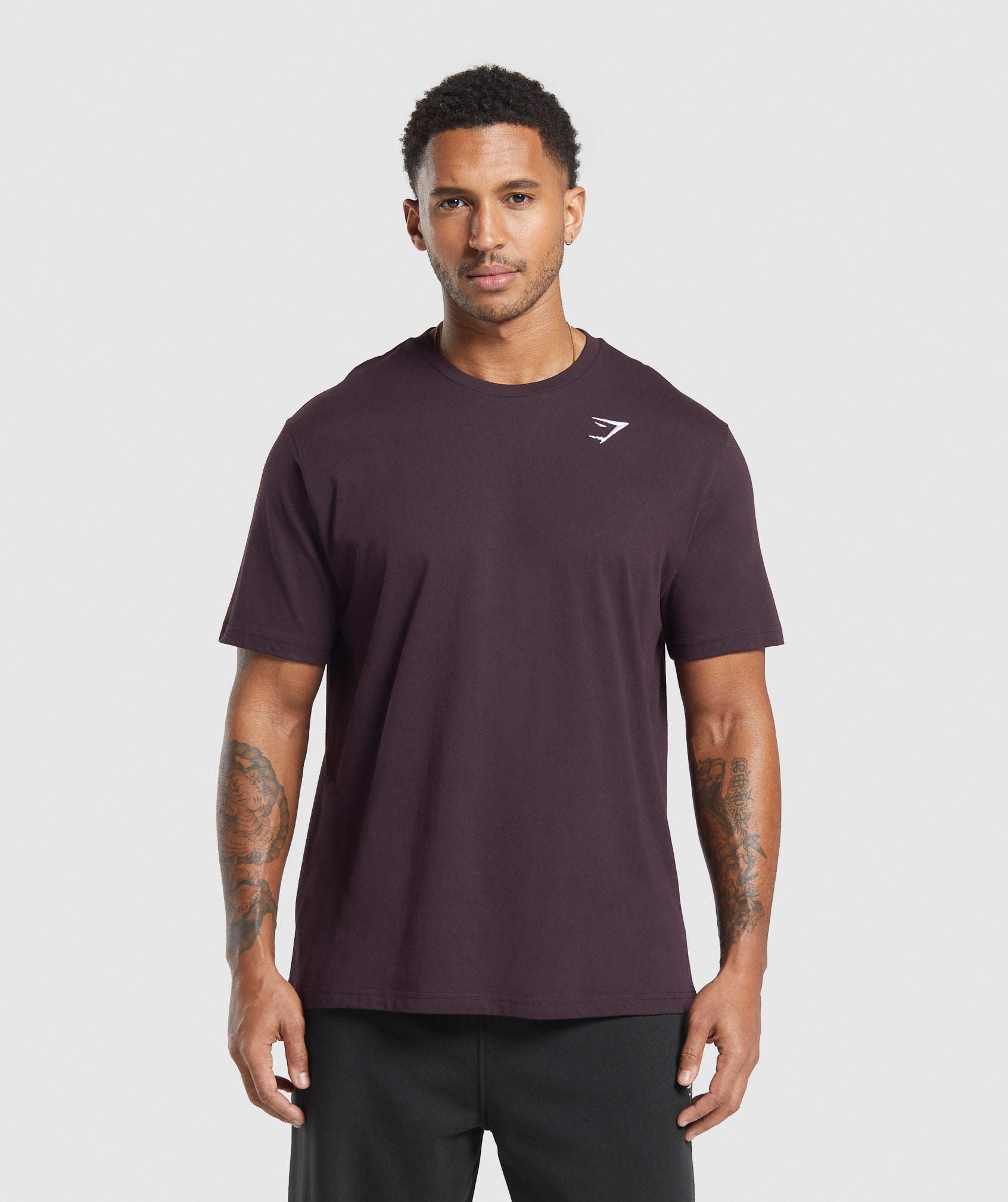 Crest T-Shirt - Plum Brown
