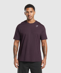 Crest T-Shirt - Plum Brown