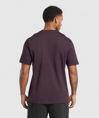 Crest T-Shirt - Plum Brown