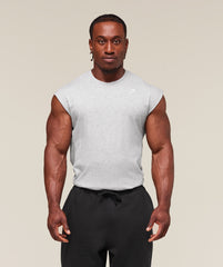 React Cut Off Tank - Light Grey Core Marl