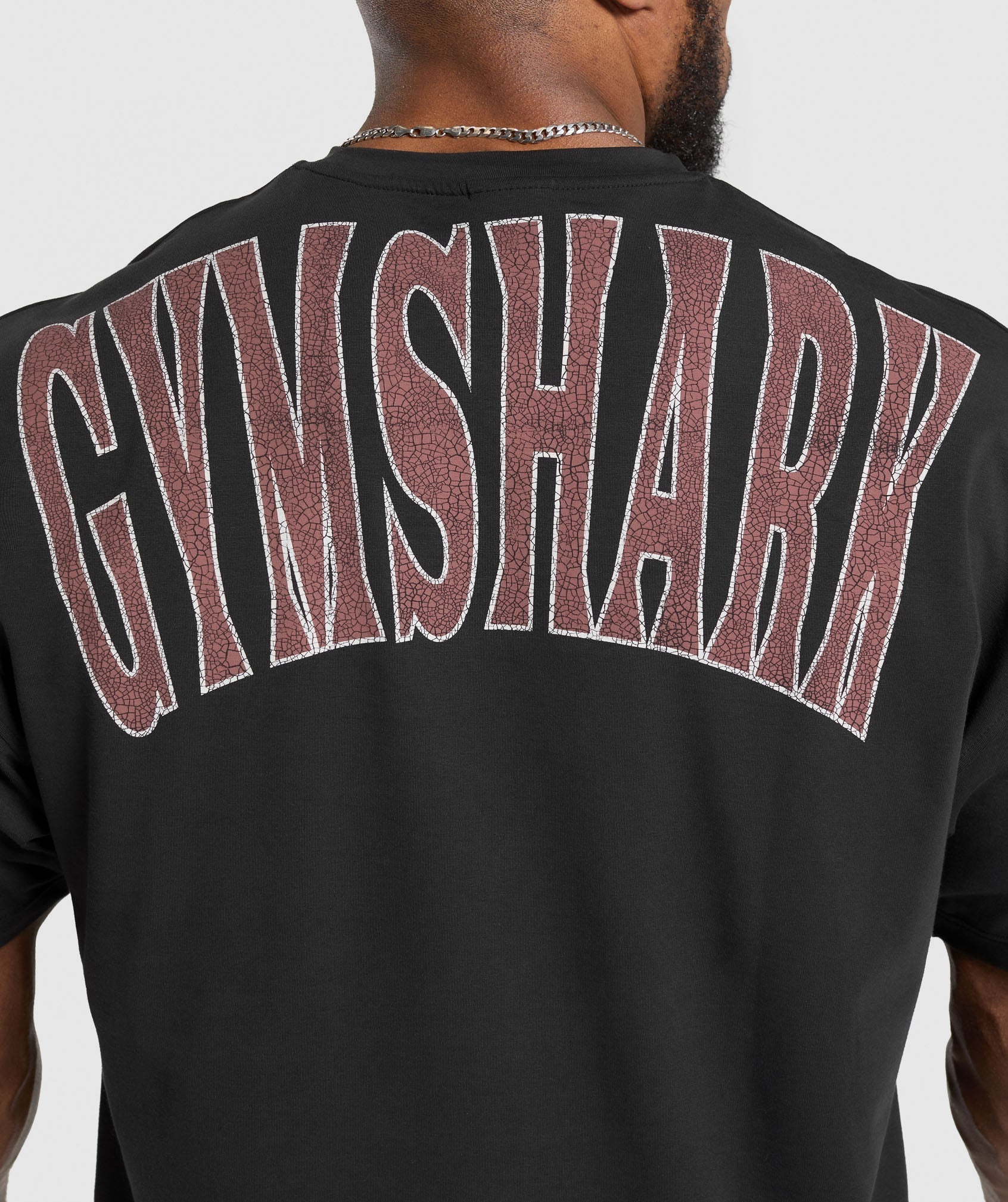 Bodybuilding Graphic Short Sleeve T-Shirt - Black/Burgundy Brown