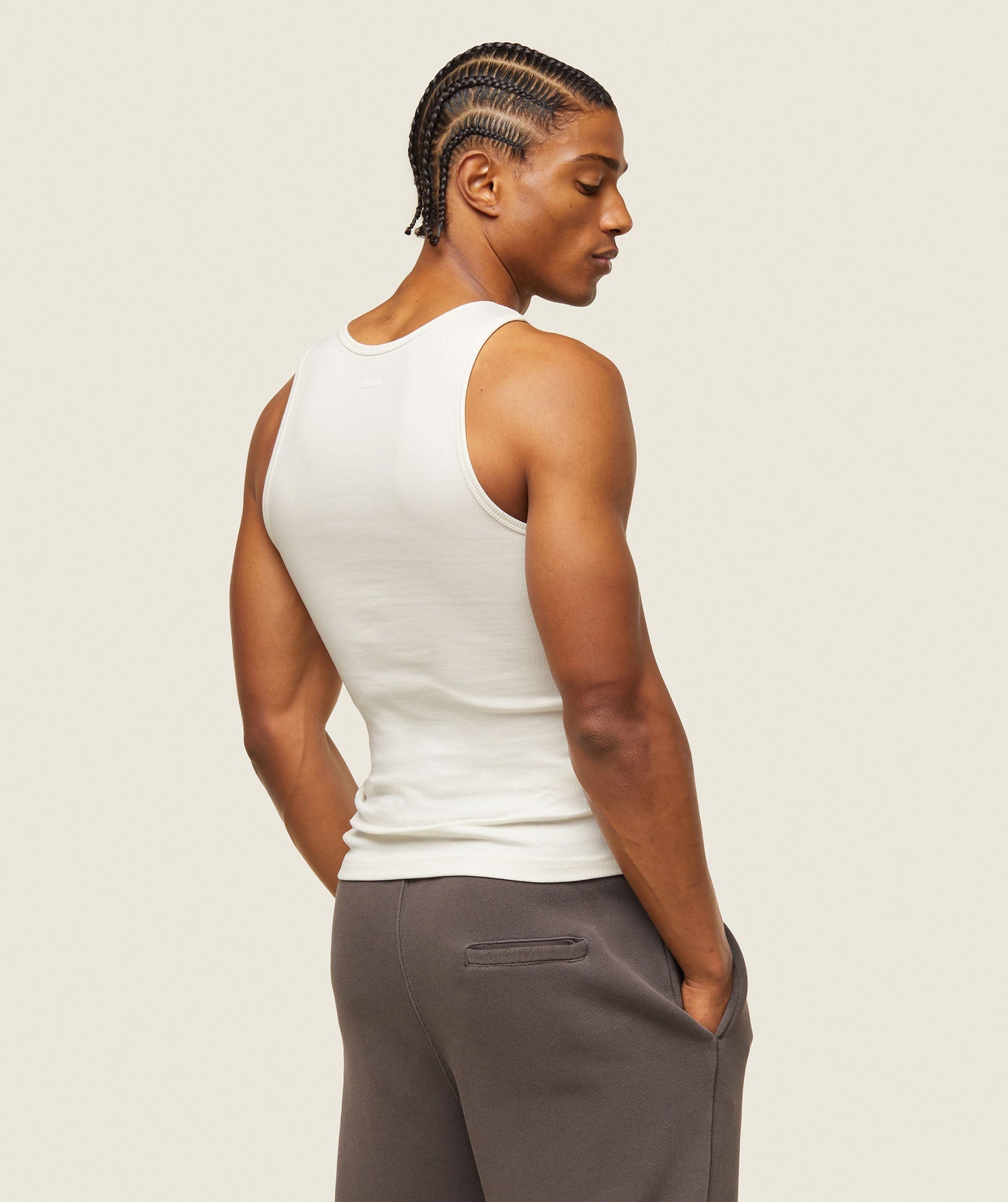 everywear Ribbed Tank - Soft White