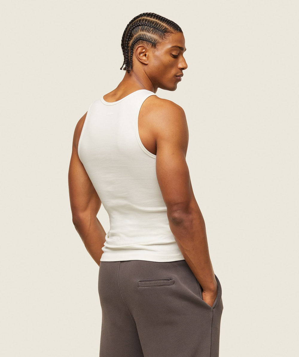 everywear Ribbed Tank - Soft White