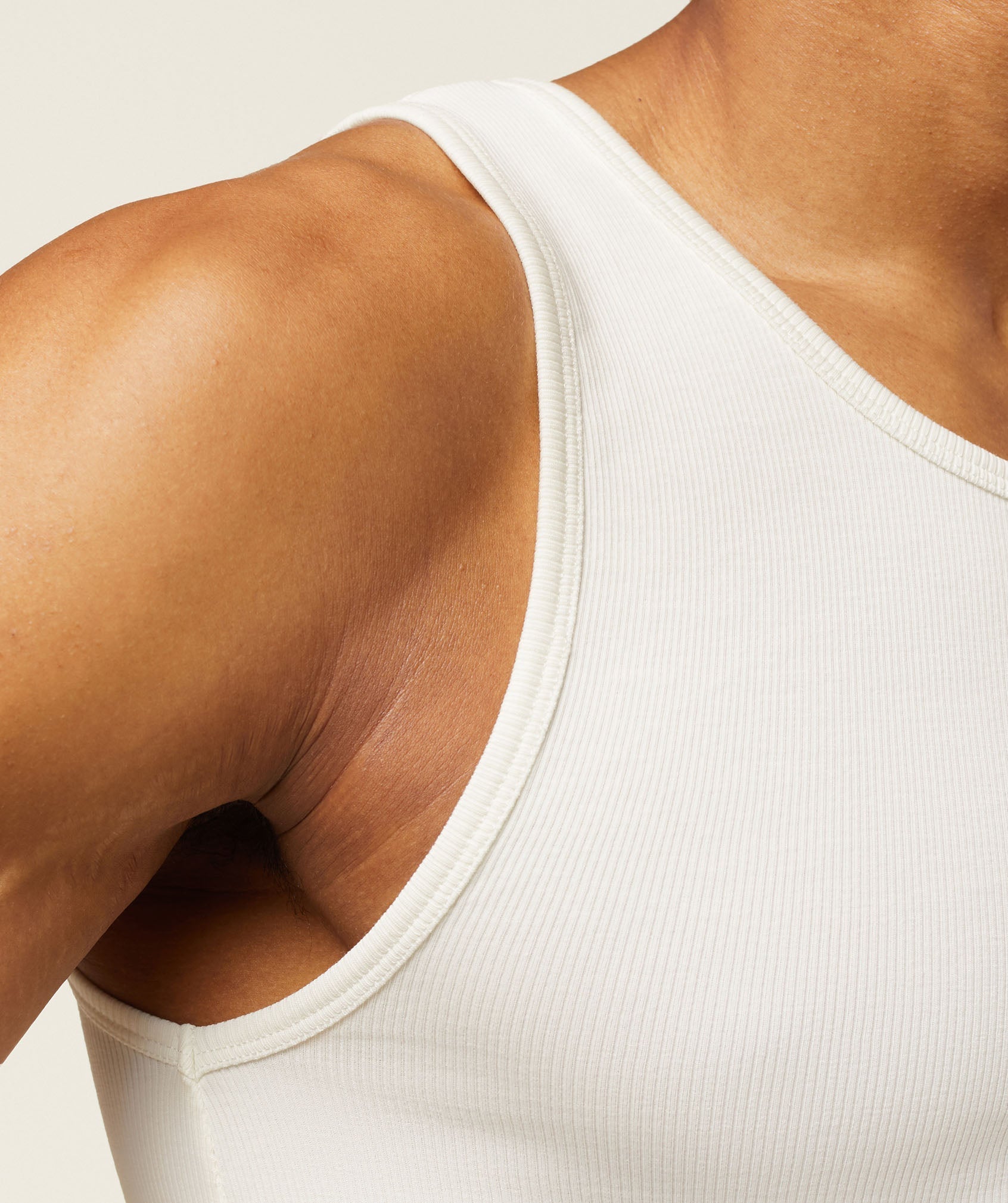 everywear Ribbed Tank - Soft White