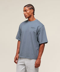 For The Lifters Boxy T-Shirt - Iron Blue