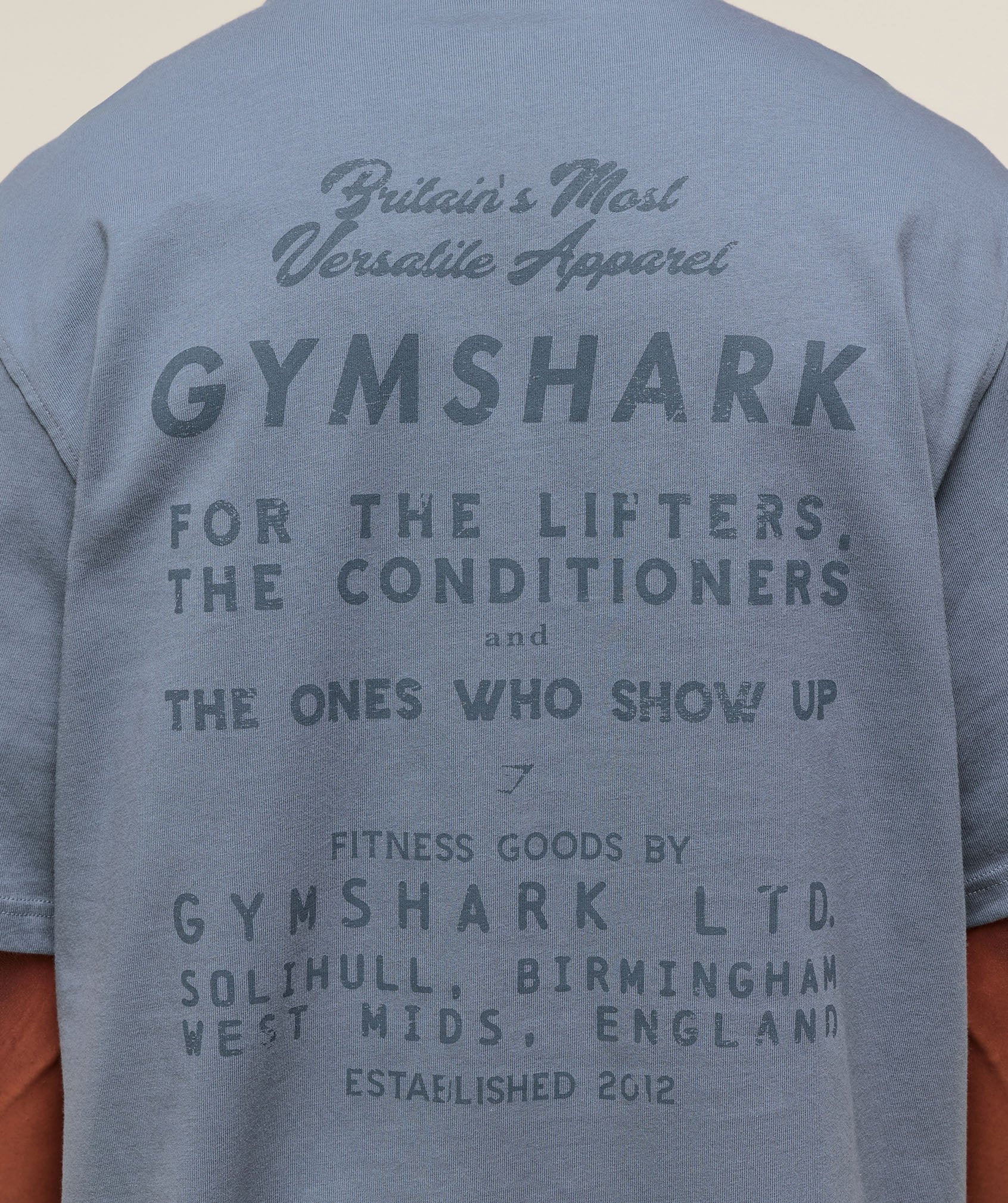 For The Lifters Boxy T-Shirt - Iron Blue