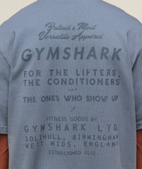 For The Lifters Boxy T-Shirt - Iron Blue