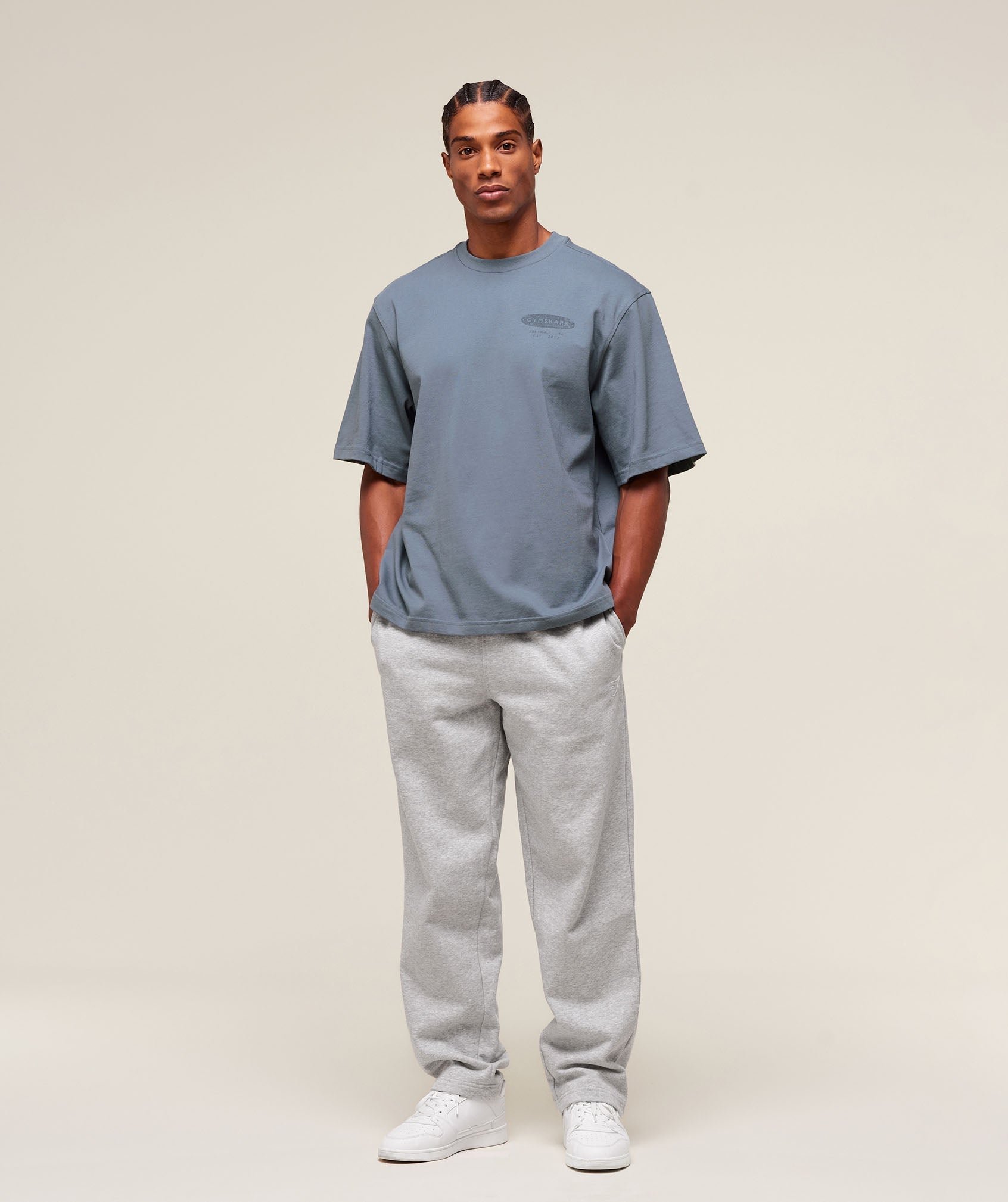For The Lifters Boxy T-Shirt - Iron Blue