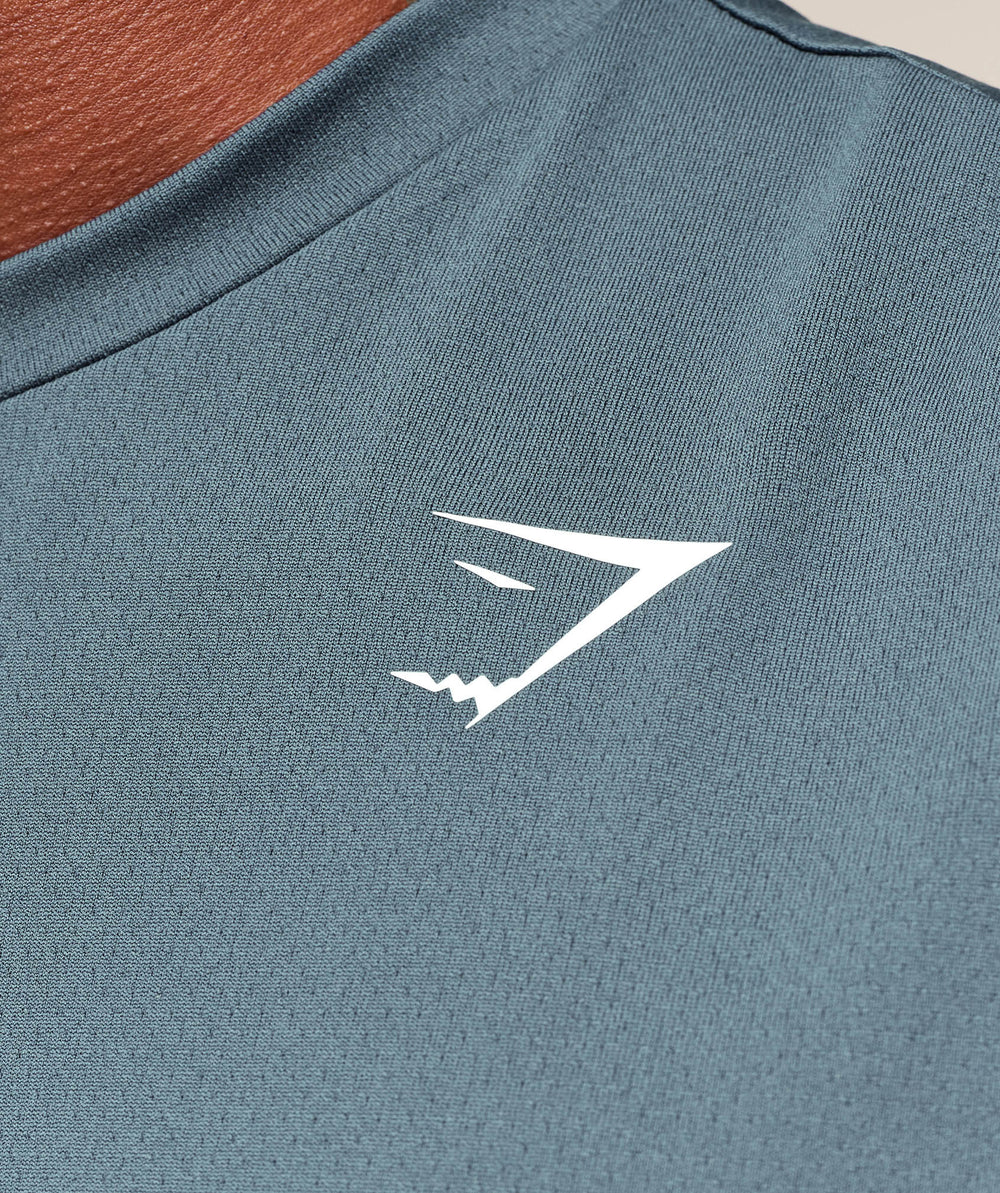Oversized Performance Tank - Titanium Blue