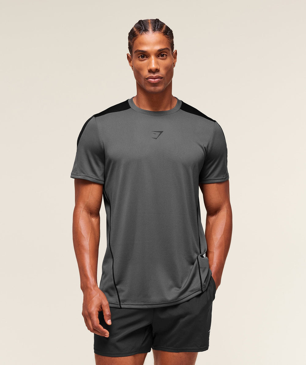 Arrival Block T-Shirt - Dark Grey