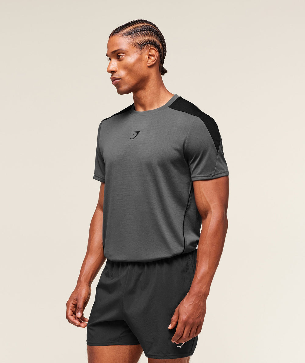 Arrival Block T-Shirt - Dark Grey
