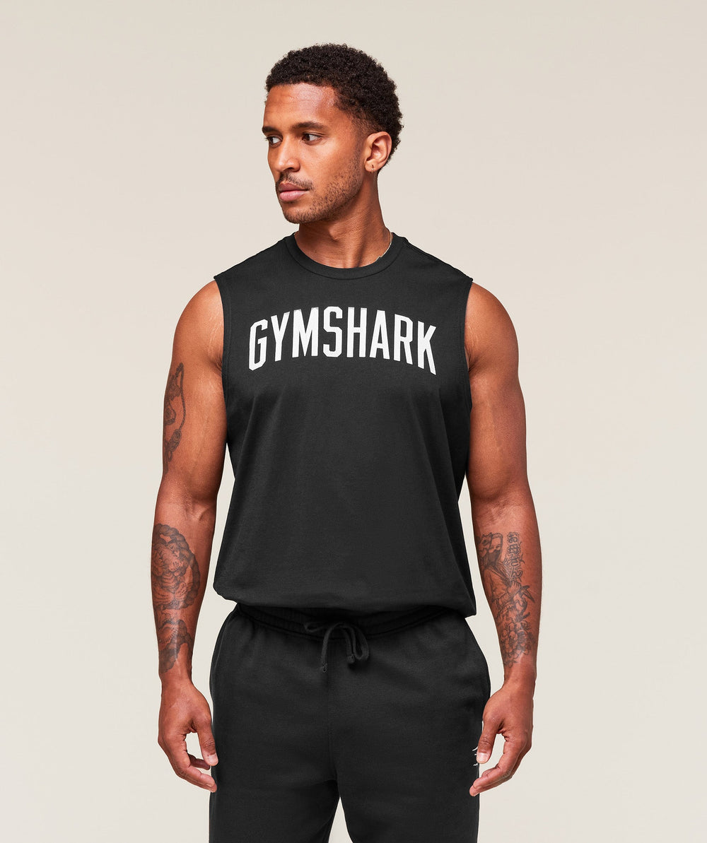 Worn Graphic Tank - Black