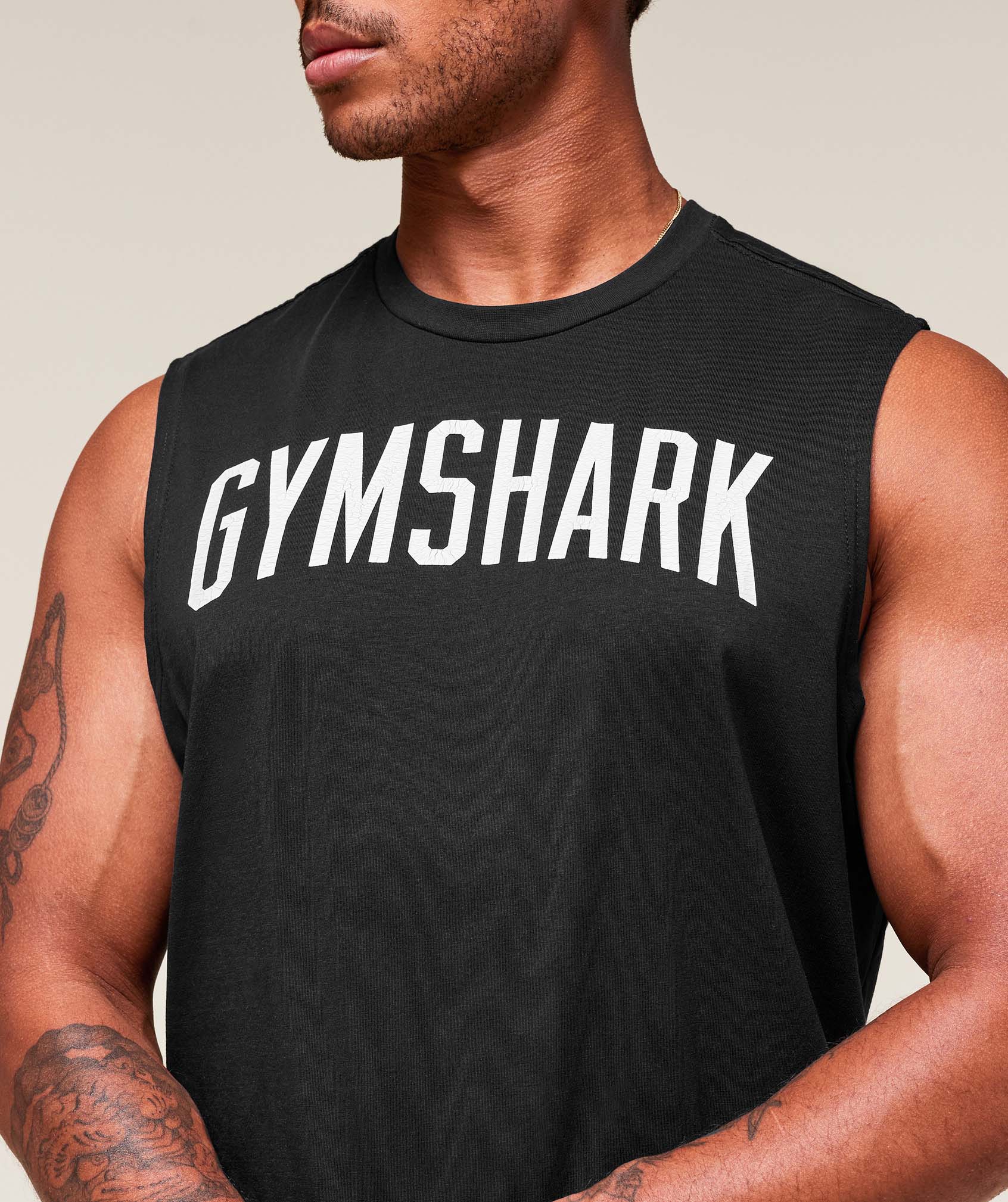 Worn Graphic Tank - Black