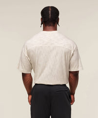 Lightweight Slub Textured T-Shirt - Oat White